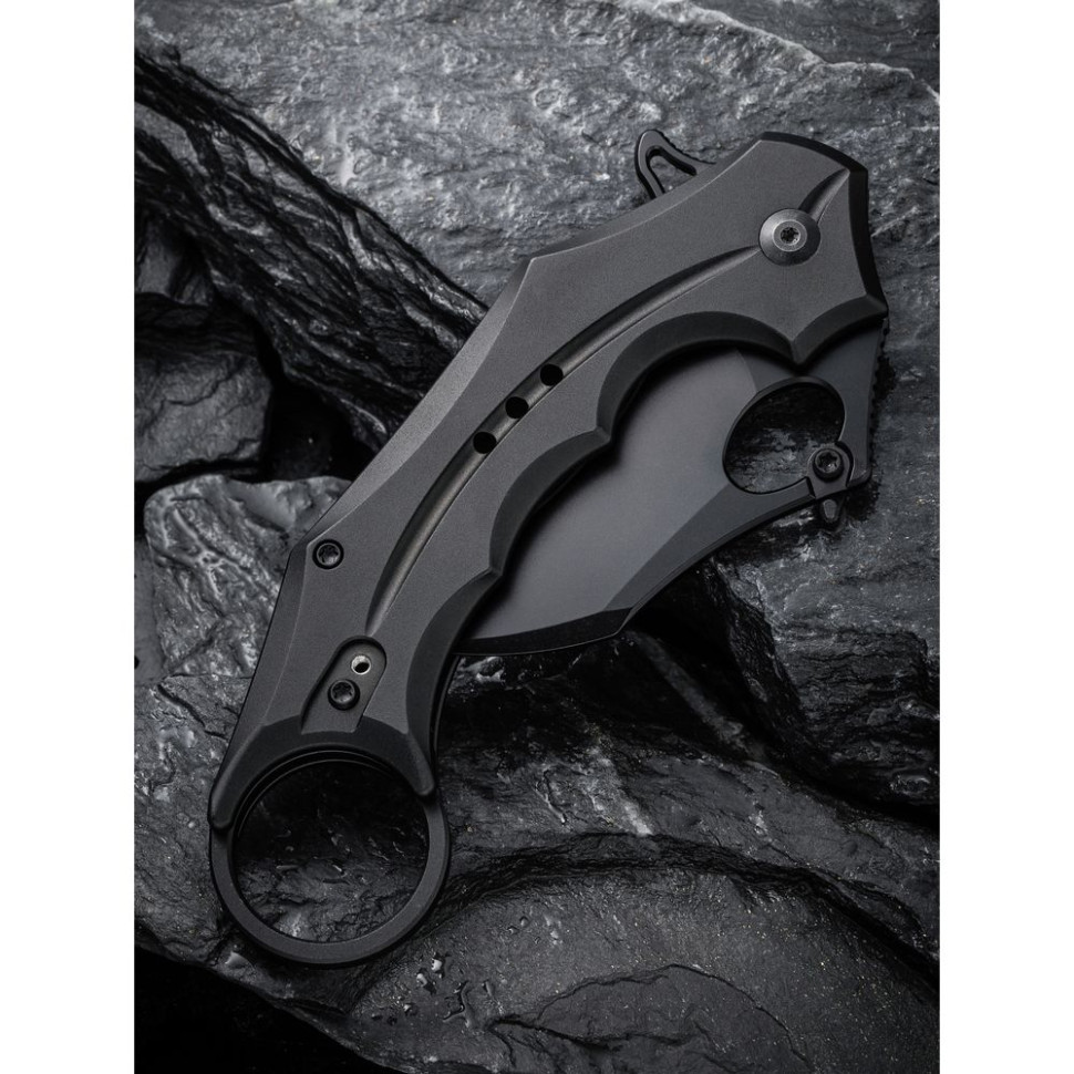 Ніж складаний кишеньковий Civivi Incisor II, (5.1 см) Nitro-V / Aluminum чорний Киев - изображение 13