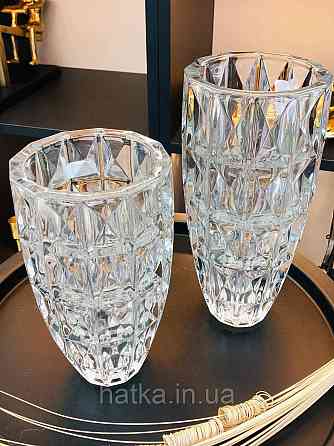 Ваза скляна Olens "Беллі" 13,5*24,6 см прозоре товсте скло Київ