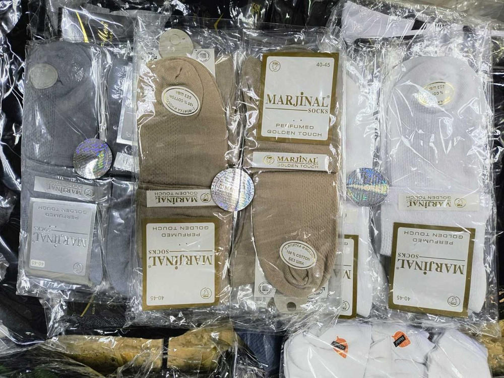 Шкарпетки чоловічі білі (6 шт.) середні за висотою. бавовна. Marjinal socks. Розмір 40-45 Київ - фото 8