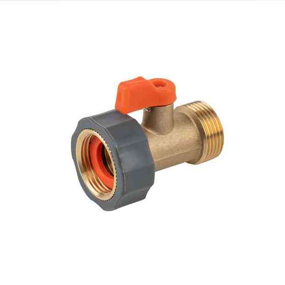 Кран запірний з внутрішньою і зовнішньою різьбами 3/4", BRASS SOFT, BR-S2232 Київ