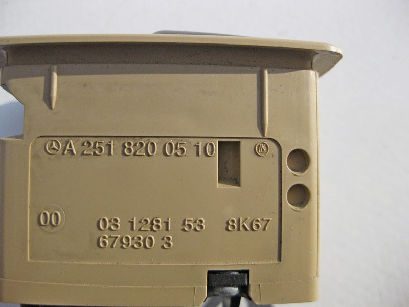 Mercedes-Benz  A2518200510 8K67 Кнопка склопідйомника пасажира бежева ML GL W164 R-Class W251 A-Class W169 B-Class W245 Одеса - фото 4