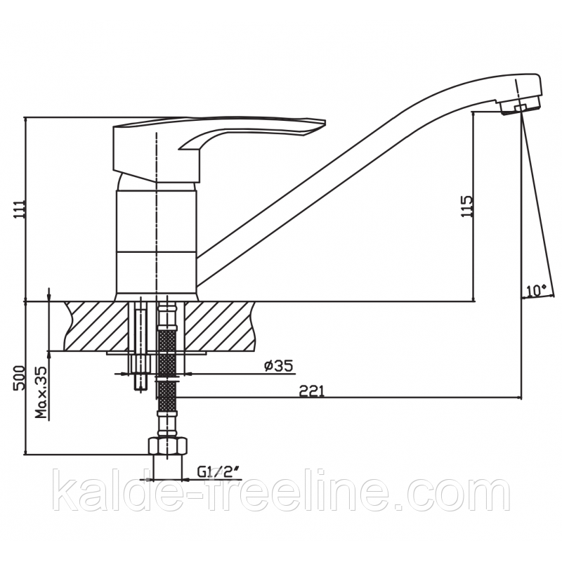 Смеситель для мойки Haiba HANSBERG 004 Харьков - изображение 2