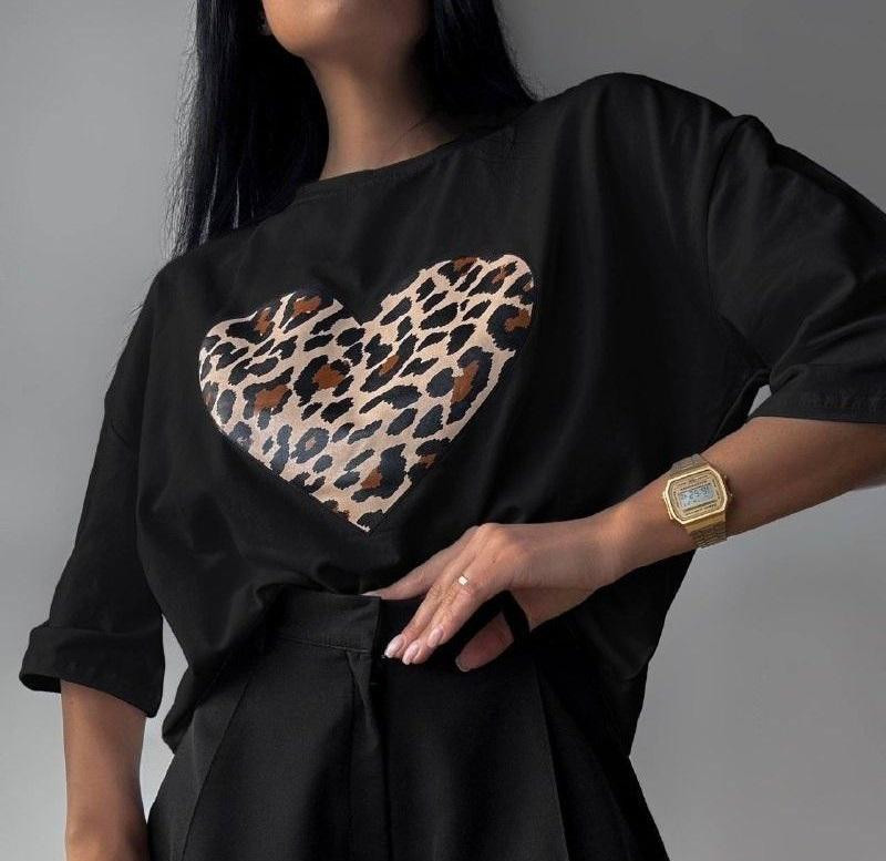 Футболка жіноча з принтом  44 Чорний 2634325211 Дніпро - фото 1