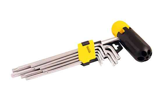MASTERTOOL Ключі TORX з утримувачем MASTERTOOL CrV Т10/Т50 90/227 мм набір 9 шт 75-0962 Київ