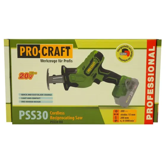 Аккумуляторная сабельная пила Procraft PSS30 (без акб и зу) Коломыя