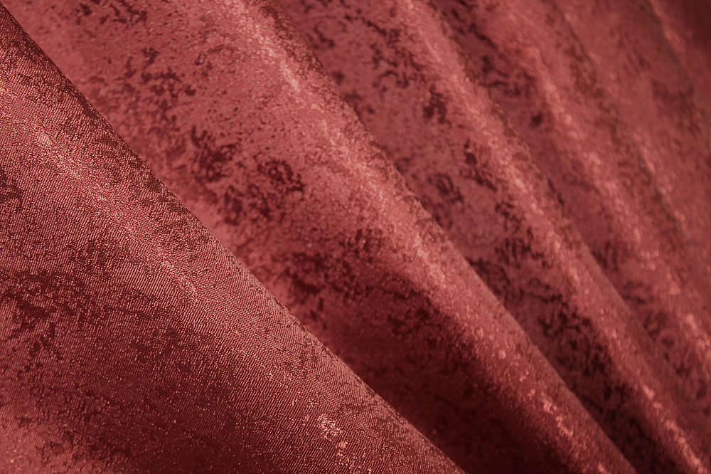 Комплект готовых штор VR-Textil Жаккард Мрамор Al1 № 1303ш Красный 100х270 см 2 шт (31-685) Киев - изображение 6