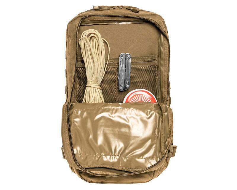 Прочный рюкзак койот полиэстер 36л с системой molle, поясным ремнем, водонепроницаемый для ЗСУ Львов - изображение 6