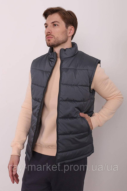 Жилет стьобаний Ray Basic чоловічий утеплений сірий (U0601М-Grey) L Київ - фото 2