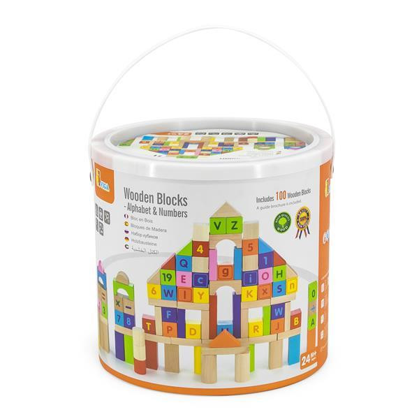 Деревянные кубики Viga Toys Алфавит и числа 100 шт, 3 см (50288) Харьков - изображение 1