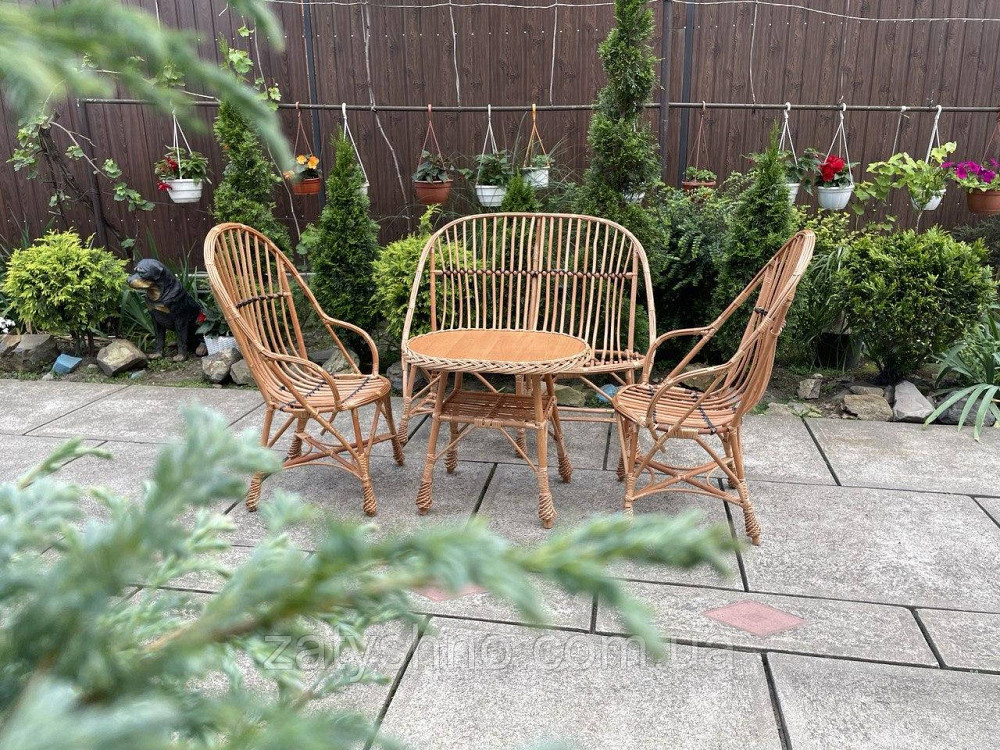 Меблі плетені балконні з диваном Київ - фото 10