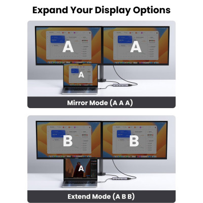 Концентратор Ugreen USB3.1 Type-C to HDMI/VGA/USB 3.0х3/RJ45/SD/TF/PD/35мм TRRS 100W 10-in-1 (15601) Вінниця - фото 9