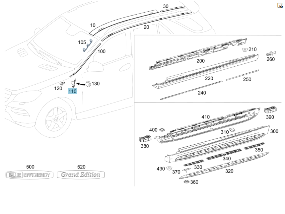 Mercedes-Benz  A1666900407 Права накладка пластику склоочисника ML/GLE W166 GLE Coupe C292 Одеса - фото 2