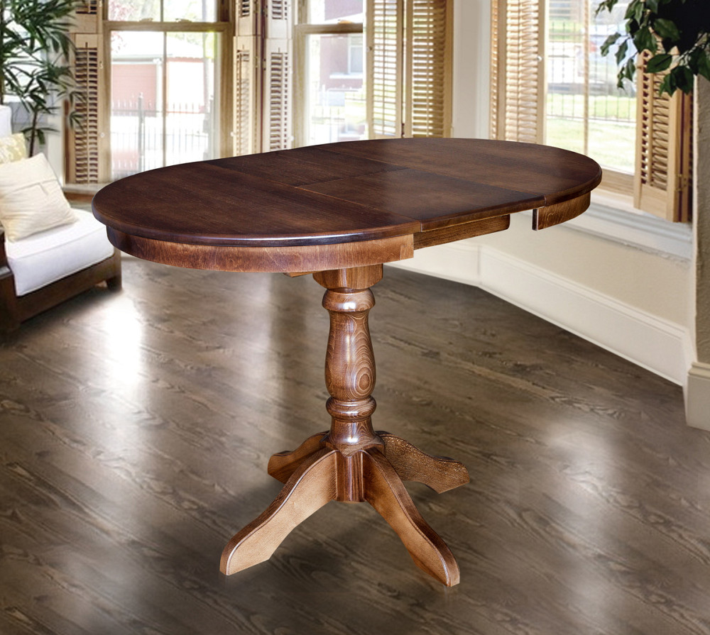 Стіл Чумак-2 розкл (D=80)+30), темн горіх Київ - фото 2