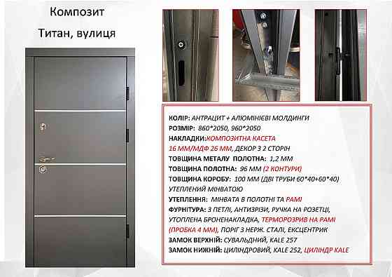 Двері вуличні Redfort, модель Титан, комплектація Композит (2 контури) Київ