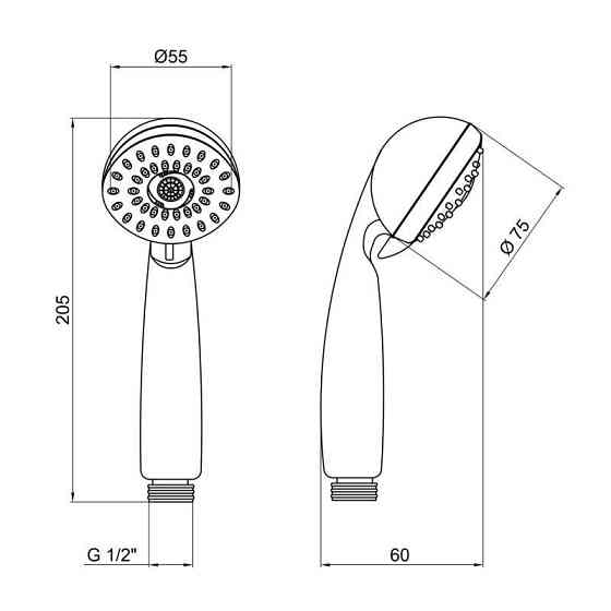 Лійка для ручного душу Lidz (CRM) 51 18 000 00 Київ