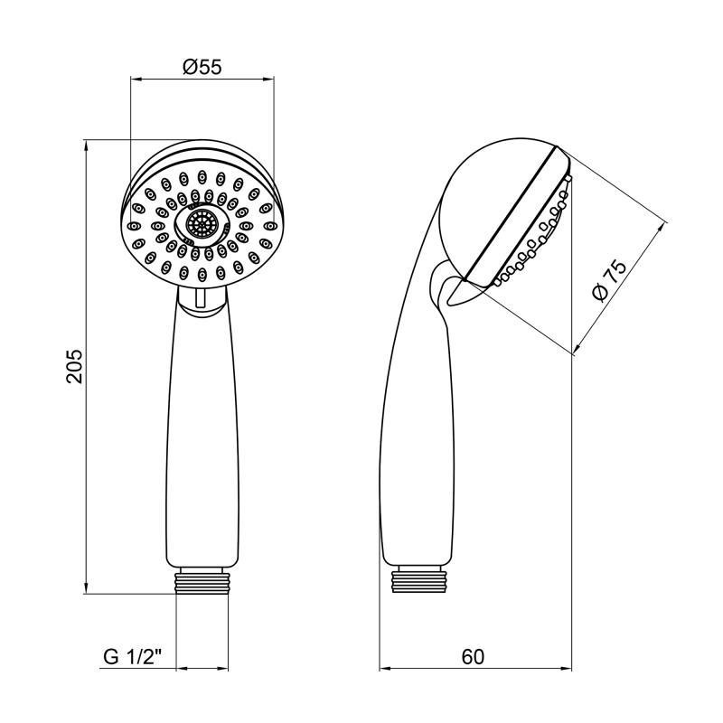 Лейка для ручного душа Lidz (CRM) 51 18 000 00 Киев - изображение 2