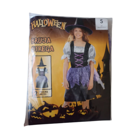 Костюм для Хелловін для дівчинки Відьма з капелюхом різнобарвний Київ