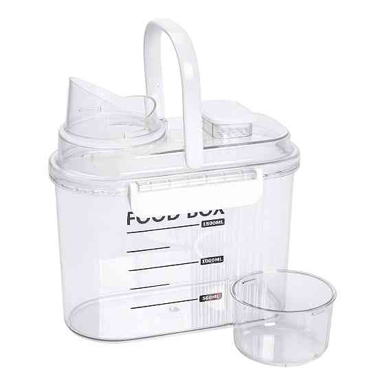 Yiwu Контейнер для зберігання сипучих продуктів 20х11х22 см з дозатором і мірною шкалою ємність Коломия