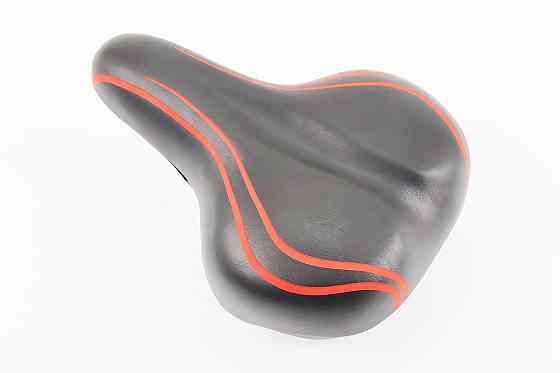 Сидіння ХВЗ 260x180мм, чорно-червоне VD837A-08 Киев