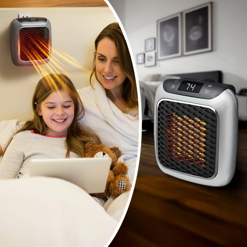 Портативний обігрівач Handy Heater Turbo 800 Вт, керамічний тепловентилятор у розетку, термостат, таймер, дисплей, до 20 м² Київ - фото 16
