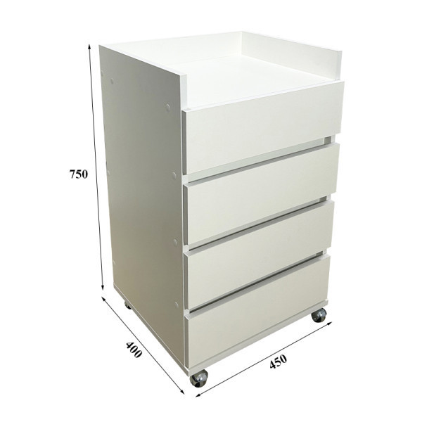 Тумба косметологічна на 4 шухляди Ельф 5 (металеві колеса) Київ - фото 2