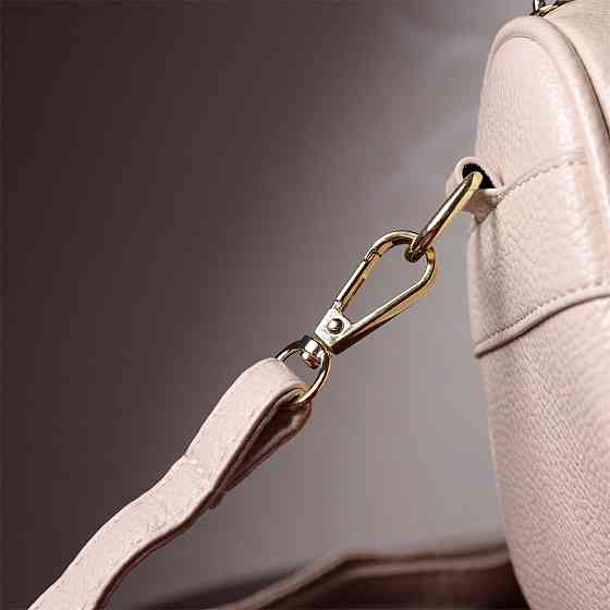 Компактна сумка крос-боді для жінок з натуральної шкіри на кожен день Біла (Vintage) Київ