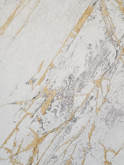 Обои виниловые на флизелине AS creation The Bos 0.53х10 под мрамор золотистые серые белые Киев - изображение 3