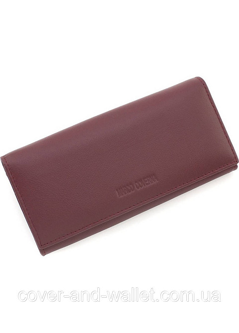 Женский кожаный кошелёк на магнитах красного цвета Marco Coverna MC 1411 Бордовий Киев - изображение 2