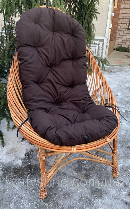 Кресло плетенное  большое с накидкой Киев - изображение 7