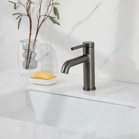 Змішувач для раковини Gappo G1006-9 графіт Київ