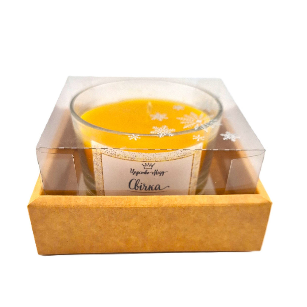 Свеча в стакане с индивидуальной коробочкой украшенной патриотическими лентами 120 мл Одесса - изображение 3