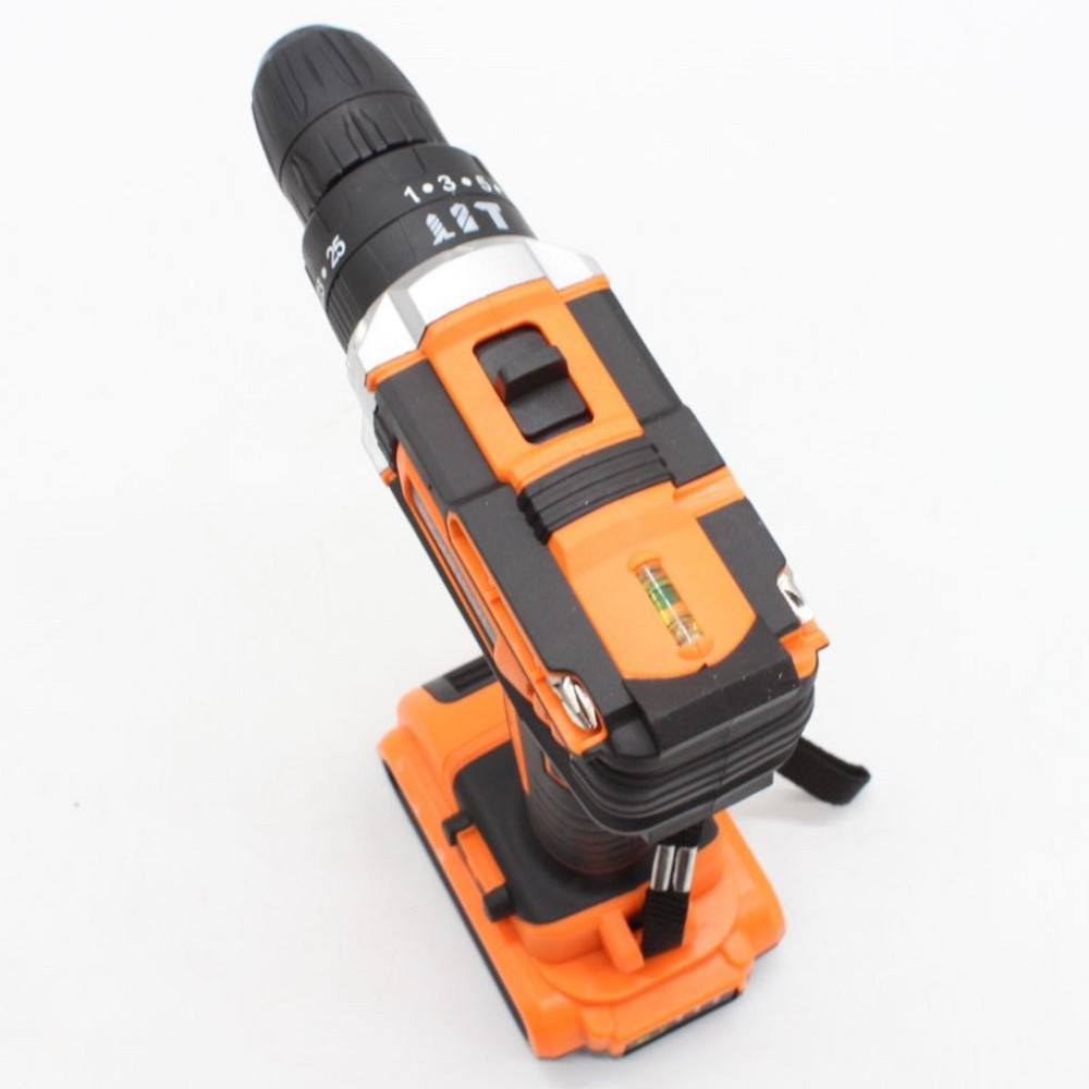 Шуруповерт акумуляторний з набором інструментів + 2 акумулятори 36В, Помаранчевий / Бездротовий шуруповерт-дриль Київ - фото 4