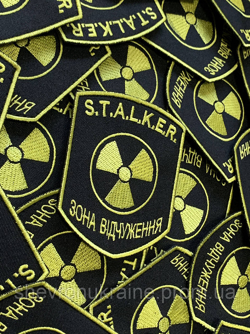Шеврон STALKER (Форма щит. На липучке) Размер 9x7.5см Киев - изображение 3