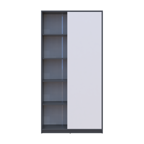 Распашный шкаф Doros Студент Графит/Белый 90х38х180 DRS-011623 (44900273) Львов