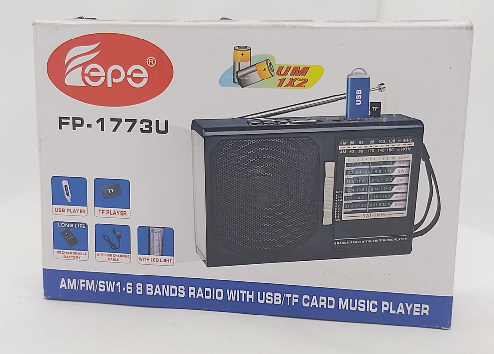 Портативний радіоприймач колонка FP 1773U (USB FM) Вінниця - фото 4