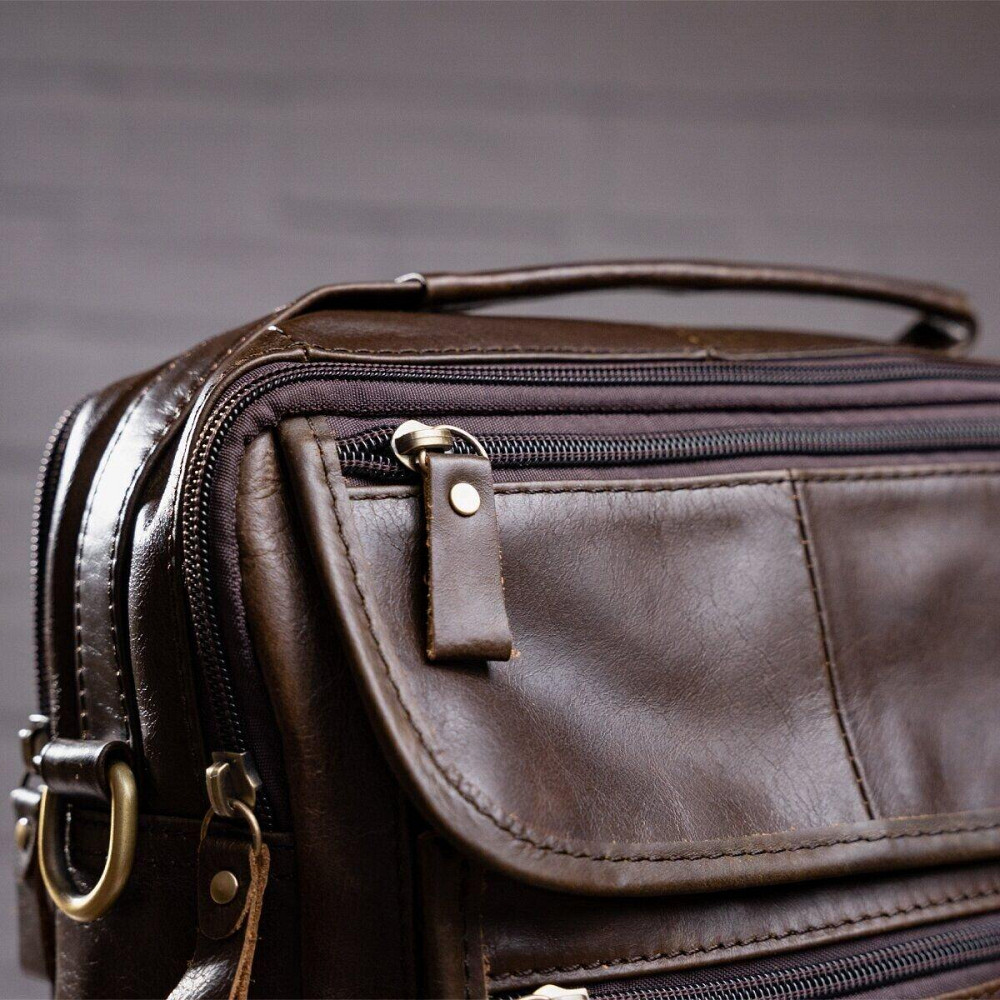 Сумка мужская Vintage 14764 Коричневая Киев - изображение 3