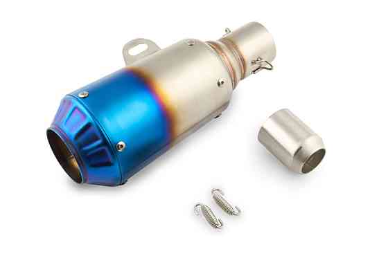 Глушник (тюнінг) 270*105mm (нержавіюча сталь, сопло, сіро-синій, прямоток) (mod:1) 118 Киев