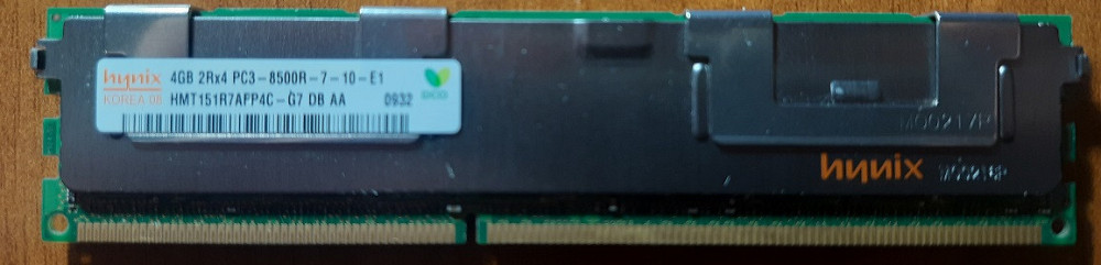 Модуль памяти HYNIX 4 ГБ 2RX4 PC3-8500R ECC DDR3-1066 (HMT151R7AFP4C-G7) Днепр - изображение 3