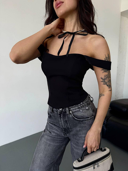 Жіночий романтичний стильний корсет з подвійним матеріалом костюмка Lux Одеса - фото 9