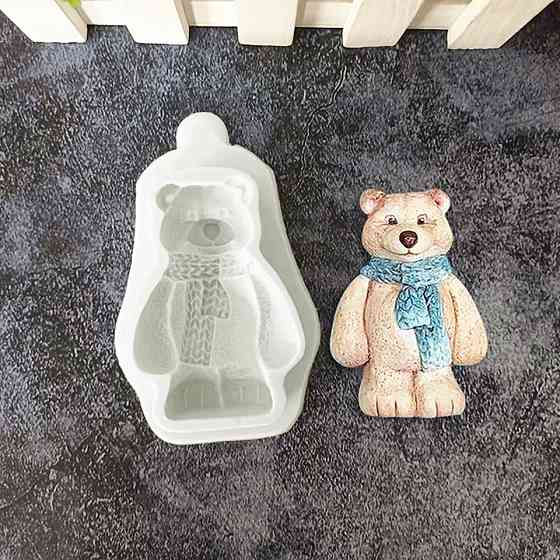 Молд из силикона Мишка 105 на 65 мм серый Киев