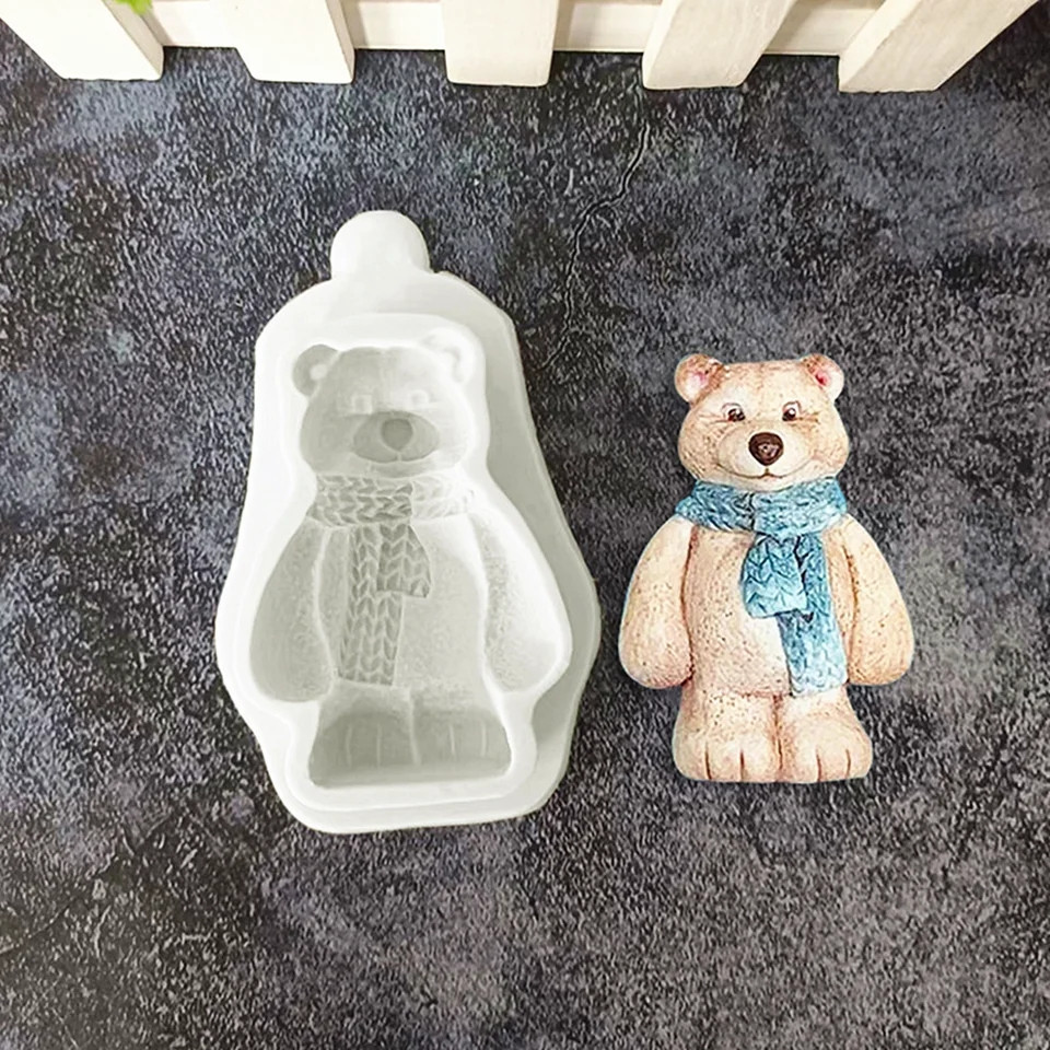 Молд из силикона Мишка 105 на 65 мм серый Киев - изображение 5