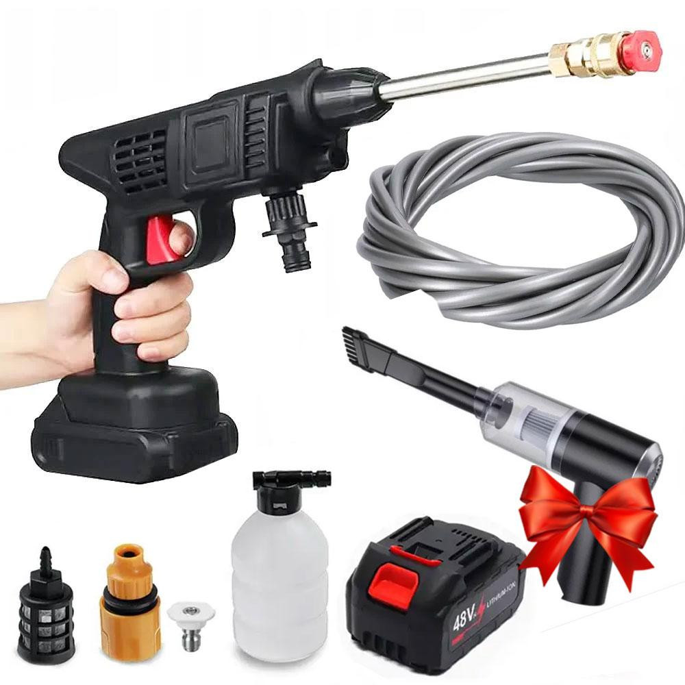 Мийка високого тиску 30В + Подарунок Автомобільний пилосос Vacuum cleaner / Міні мийка акумуляторна Київ - фото 1