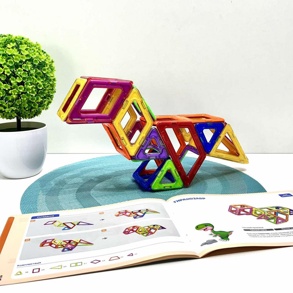 Конструктор магнітний Limo Toy 40 деталей кольорові блоки (LT2008) Чернігів - фото 2