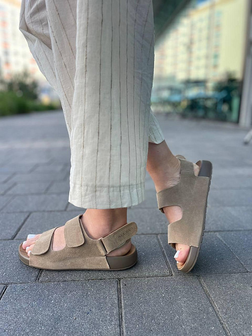 ALLSY Босоніжки жіночі бежеві з натуральної замші ALLSY R3268-15 літні відкриті/Бісоніжки на ли Коломия - фото 4