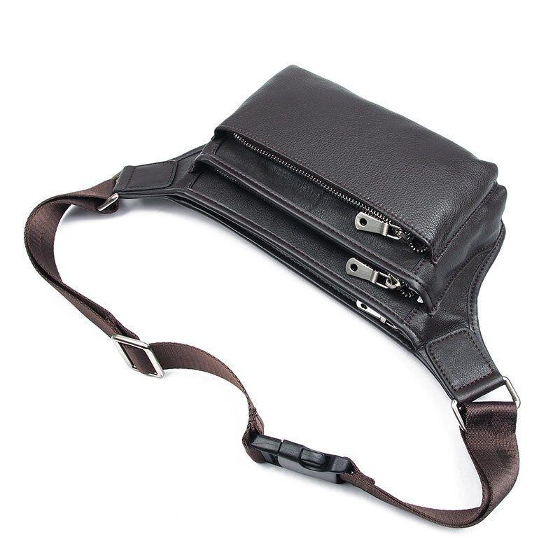 Сумка поясная кожаная Vintage 14972 Коричневая Киев - изображение 5