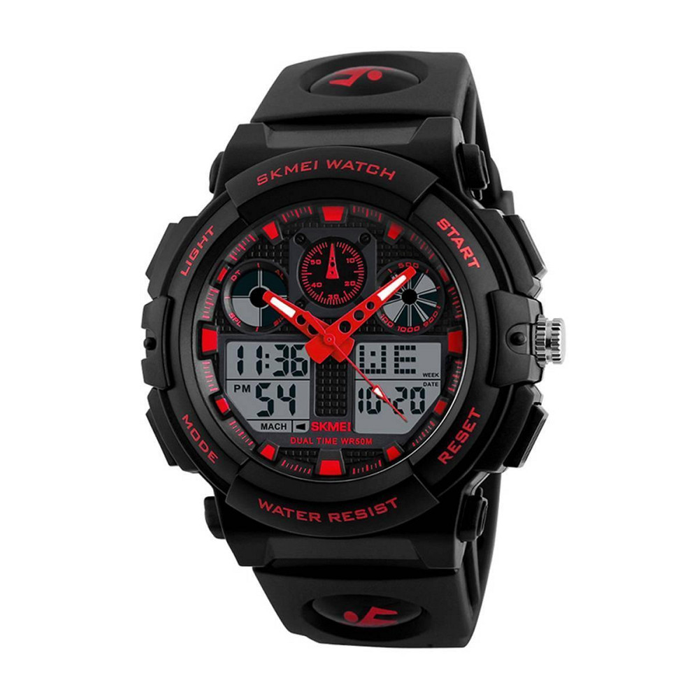 Чоловічий водонепроникний наручний годинник Skmei 1270 Червоний Вінниця - фото 2