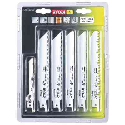 Полотно Ryobi для шабельної пили RAK06RB, набір 6шт, для дерева та металу (5132002547) Вінниця