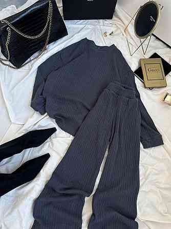 Женский базовый теплый костюм: кофта и брюки ангора рубчик Одесса