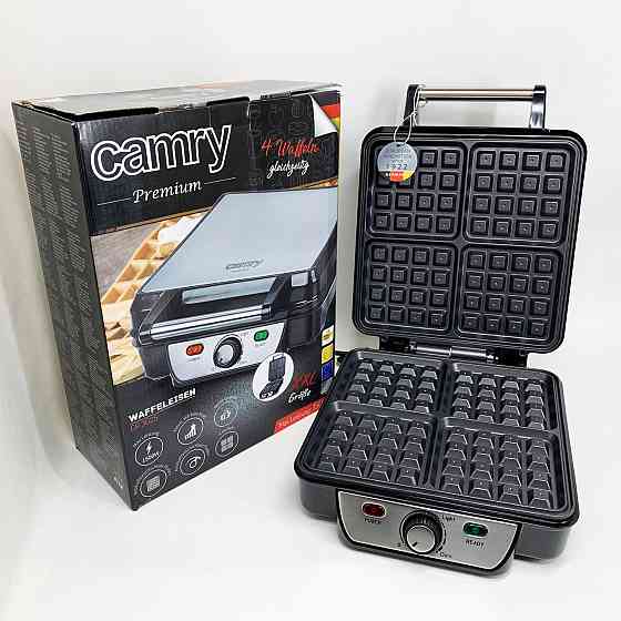 Вафельниця електрична Camry CR 3025 1500Вт для бельгійських віденських вафель з терморегулятором 4 форми UP-53 Львів