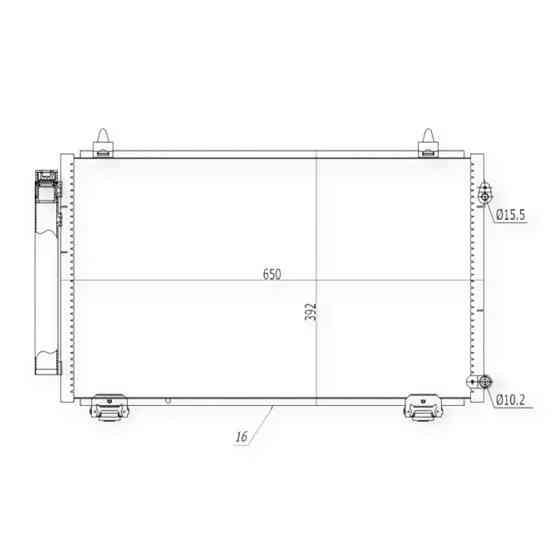 Радіатор Toyota Corolla 1.3-2.0 (02-07) кондиціонера Мукачево